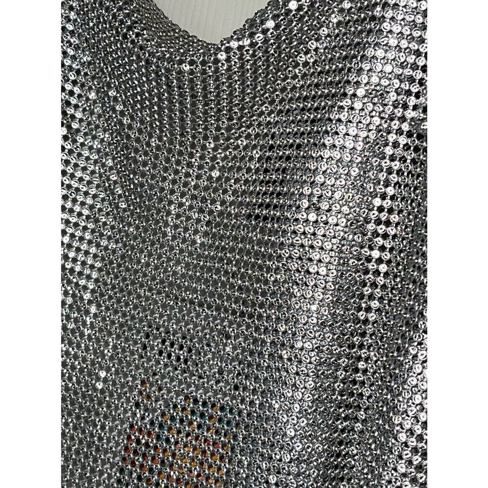 NWT Forever 21 silver rhinestone backless cropped top size xs - Picture 6 of 7